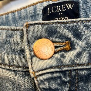 30 J. Crew Curvy Wide Leg Cropped Light Blue Denim Jeans